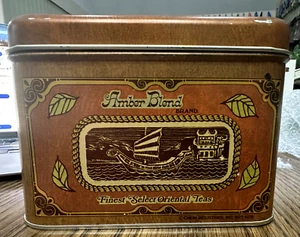 Tea Canister Tin Amber Blend Brand Chein Industries,Inc TeaCanister1977 4.5"Hx6w - Picture 1 of 10