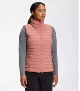 THE NORTH FACE 700 Stretch Down Puffer Vest Small Antique Pink Full Zip NWOT - Picture 1 of 14