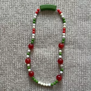 HOT BEADS Necklace Mardi Gras Bead 16” Necklace Light Up Christmas Halloween - Picture 1 of 7