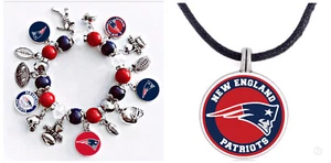 New England Patriots Necklace And Bracelet Set - Picture 1 of 3