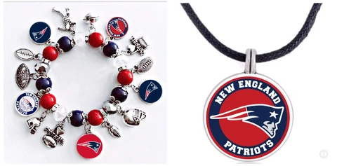 New England Patriots Necklace￼ And Bracelet Set Cover