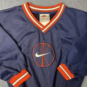 Vintage Nike Basketball Swoosh Embroidered Pullover Windbreaker Jacket Youth 4T - Picture 1 of 15