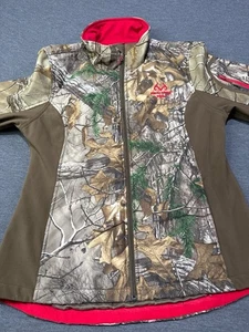 Realtree Xtra Softshell Jacket Men’s L 42-44 Camo Hunting Red Lined Zip Pockets - Picture 1 of 10