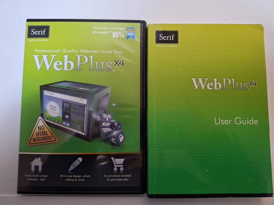 SERIF WEBPLUS X4 PROFESSIONAL QUALITY WEBSITES MADE EASY CD & USER GUIDE - Image 1 of 2