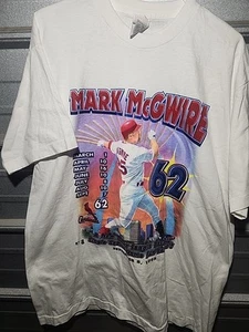 Vintage MLB Mark McGuire 62 Home Runs Tee XL  4 - Picture 1 of 2