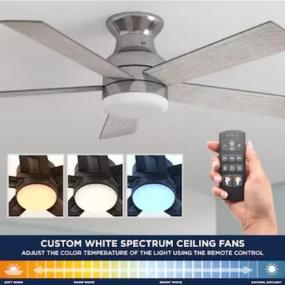 Harbor Breeze Crestwell 52-in Color-changing LED Remote Ceiling Fan - 5127878 - Image 1 of 4