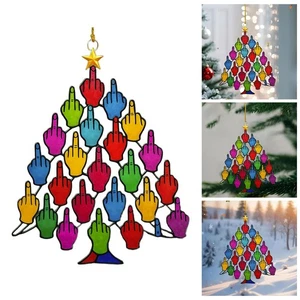 Árbol de Navidad de dedo medio adorno dedo medio apilable árbol de Navidad - Imagen 1 de 8