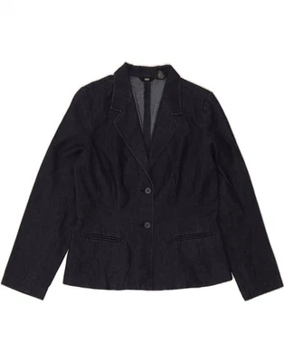 Chaqueta de mezclilla MOSSIMO para mujer 2 botones Reino Unido 14 mediana azul marino algodón BZ06 Foto 1 de 3