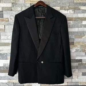 Vintage Gianni Versace 90s Tuxedo Wool Silk 2 Piece Suit Blazer Black 42R - Bild 1 von 19