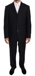 ERMENEGILDO ZEGNA Suit Black Wool 2 Piece Single Breasted Men EU54/US44/XL $2480 - Picture 1 of 8