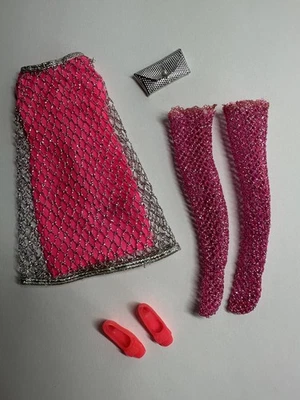 De Colección Barbie Francie Jaula Plateada Vestido Rosa #1208 Mod Mattel Medias Cartera EXCELENTE  Foto 1 de 4