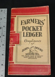 John Deere Farmers Pocket Ledger 1925 Farm Tractor Equipment Early, Vintage - Bild 1 von 10