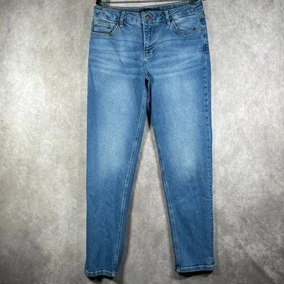 Pantalones de mezclilla Boden Girlfriend para mujer talla 10L azul lavado medio bolsillos de tiro alto Foto 1 de 4