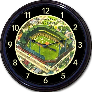 Reloj de pared Sportsman Park Old Busch Stadium St Louis Cardinals Browns Musial 10" - Imagen 1 de 1