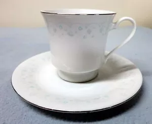 Porcelain Tea Cup & Saucer China Marked H Birds #19M - Picture 1 of 11