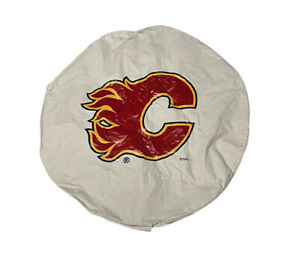 Calgary Flames NHL White Vinyl Fitted Spare Car Tire Cover
