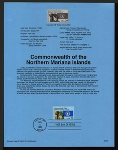 USA, SCOTT # 2804, SOUVENIR PAGE YEAR 1993 COMMONWEALTH OF THE MARIANA ISLANDS - Picture 1 of 1