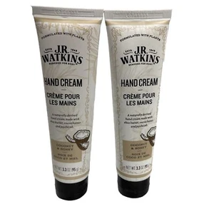 X2 J.R. Watkins Coconut Milk & Honey Shea Butter Hand Cream 3.3 oz EACH - Picture 1 of 5