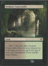 magic mtg VERDANT CATACOMBS altered art borderless non foil