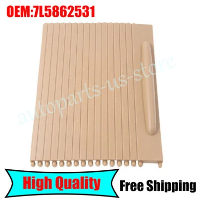 Beige Console Cup Holder Roller Blind Cover Kit for Porsche Cayenne 2003-2010 Foto 1 de 4