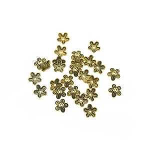 Antique Gold Tone Bead Caps - 10mm x 3.5mm - 50 Pieces - FD921 - Picture 1 of 2