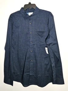 Old Navy men's everyday classic shirt sz L navy blue New! - Picture 1 of 4