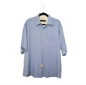 Bugatachi Uomo Light Blue Plaid Button Down Shirt - Picture 1 of 3