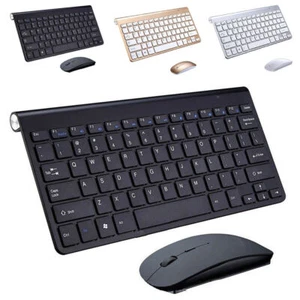 Wireless Keyboard & Mouse Combo Mini USB 2.4G Ultra Slim For Windows PC Laptop - Picture 1 of 15