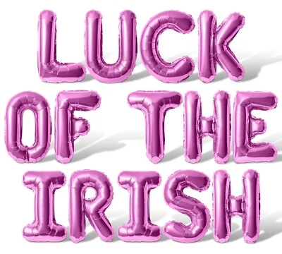 Banner balão carta Sorte da Irlanda - Decoração do Dia de São Patrício - St Paddy - Imagem 1 de 4