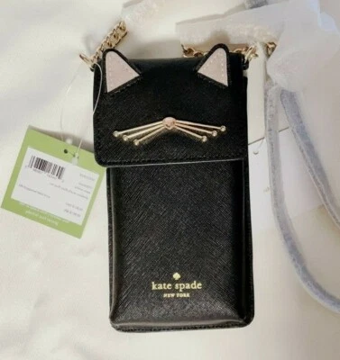 全新带标签 Kate Spade Cat North South 斜挎包 iPhone 手机壳 rossbody 8ARU2509 — 第 1/4 张图片