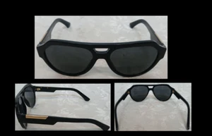 DOLCE & GABBANA DG4466 25256G Sunglasses Matte Black Frame Dark Grey Lenses 56mm - Picture 1 of 7
