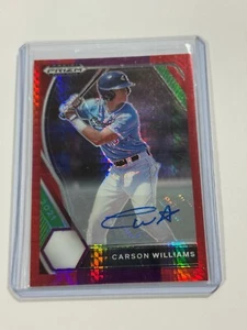 2021 Panini Draft Picks Carson Williams Red & Purple HYPER PRIZM Rookie Auto 🔥 - Picture 1 of 2