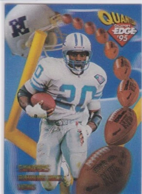 Tarjeta de fútbol americano Barry Sanders 1995 Collector's Edge QUANTUM $$ INSERTO RARO ¡LEONES! Foto 1 de 2