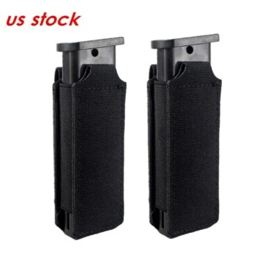 Molle Elastic Open-Top Single Pistol Magazine Pouch Holster Holder Tools Pouch