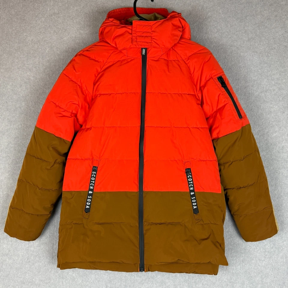 Scotch & Soda Jacket Kids Unisex Medium Water Repellent Colour Block Puffer NWOT - Image 1 of 4