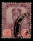 Malaysia - Johore Gv Sg108, 4C Purple & Carmine, Fine Used.