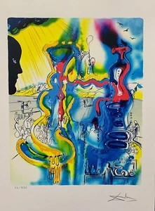 Salvador Dali THE ALCHEMIST Facsimile Signed Limited Edition Giclee Art 16"x12" - Picture 1 of 8