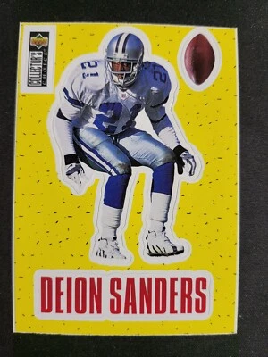 1996 Collectors Choice Deion Sanders Stick Ums Sticker Card #s8 Cowboys - Image 1 of 2