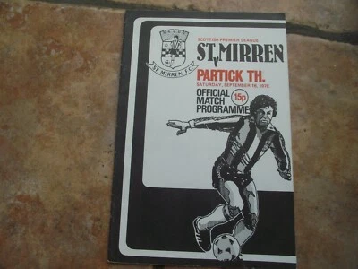 1978-79 (Sep) St.Mirren v Partick Thistle   - Scottish  Premier League - Image 1 of 2