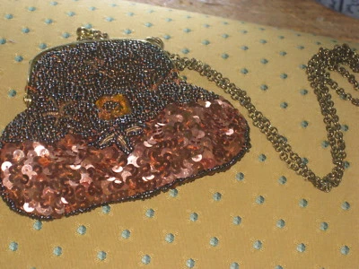 Bolso Bandolera ALDO Cuentas Lentejuelas Brillo Extra Pequeño Delicado Tan Único Foto 1 de 4