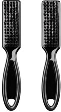 Black Ice Blade Brush Nylon Bristle Barber Stylist Clipper Trimmer Brush 2 PACK