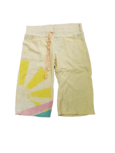 Womens Juniors David & Goliath Yellow Sun Terry Long Shorts Capri Lounge Pants - Picture 1 of 2