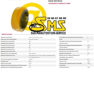 Rueda Número Jungheinrich Vulkollan 51152855 EME114 250 88 165 MM Pieza - Imagen 1 de 3