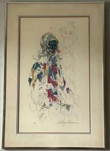 LEROY NEIMAN VINTAGE MODERN ABSTRACT HARLEQUIN LITHOGRAPH JESTER CLOWN OLD 1960s - Picture 1 of 14
