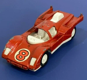 Vtg Tootsietoy Diecast & Plastic Red #8 Ferrari Race Car USA Vehicle Toy Racer - Picture 1 of 12