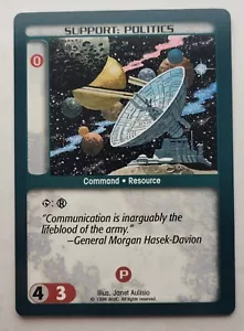 BattleTech CCG: SUPPORT: POLITICS 3 | Common | SAVE UP TO 25% | Unltd. - Picture 1 of 1