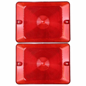 2X Red Tail Light Replacement Lens 34-84-010 3484010 For Bargman 84,85,86 Series - Picture 1 of 9