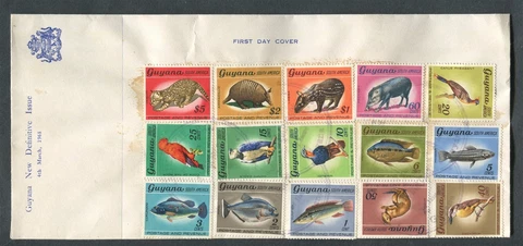 Guyana #39-53 Used First Day Cover Cover