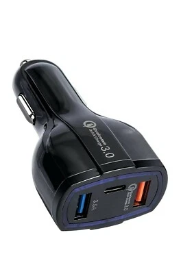 CAR Charger FAST PHONE Type C + 2 USB   iPhone ,Android ,laptop  - Image 1 of 4