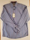 New with Tags H20 Collection Stripe Button Down Up Long Sleeve Shirt Sz L 